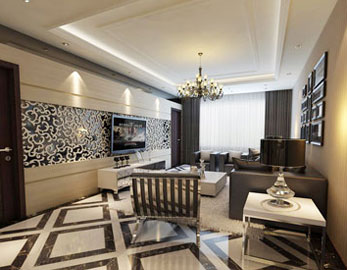 宾馆上床脱奶罩双台子区蓝色康桥小区150平现代风格装修效果图